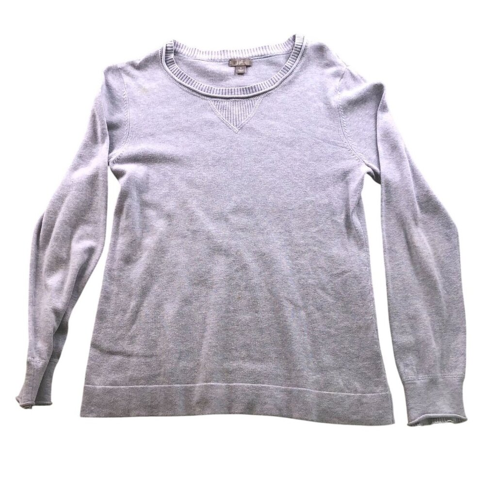 J.Jill Womens Sweater Small Crew Neck Long Sleeve Pullover Purple Knit Casual